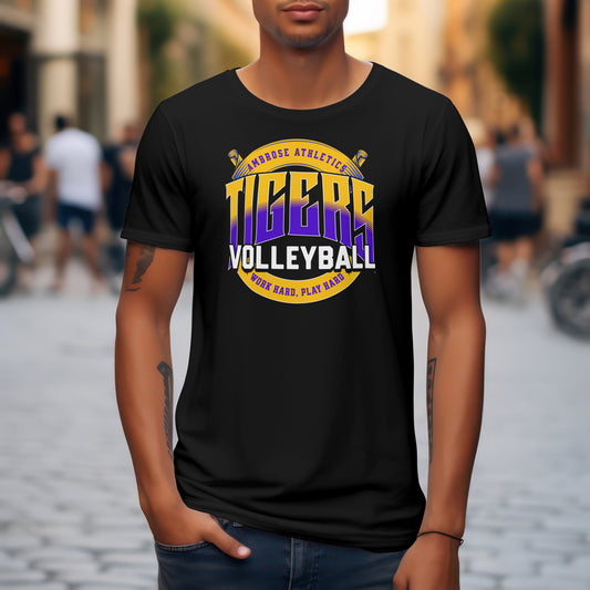 ATHLETICS VOLLEYBALL TIGERS Unisex Fine Jersey Tee