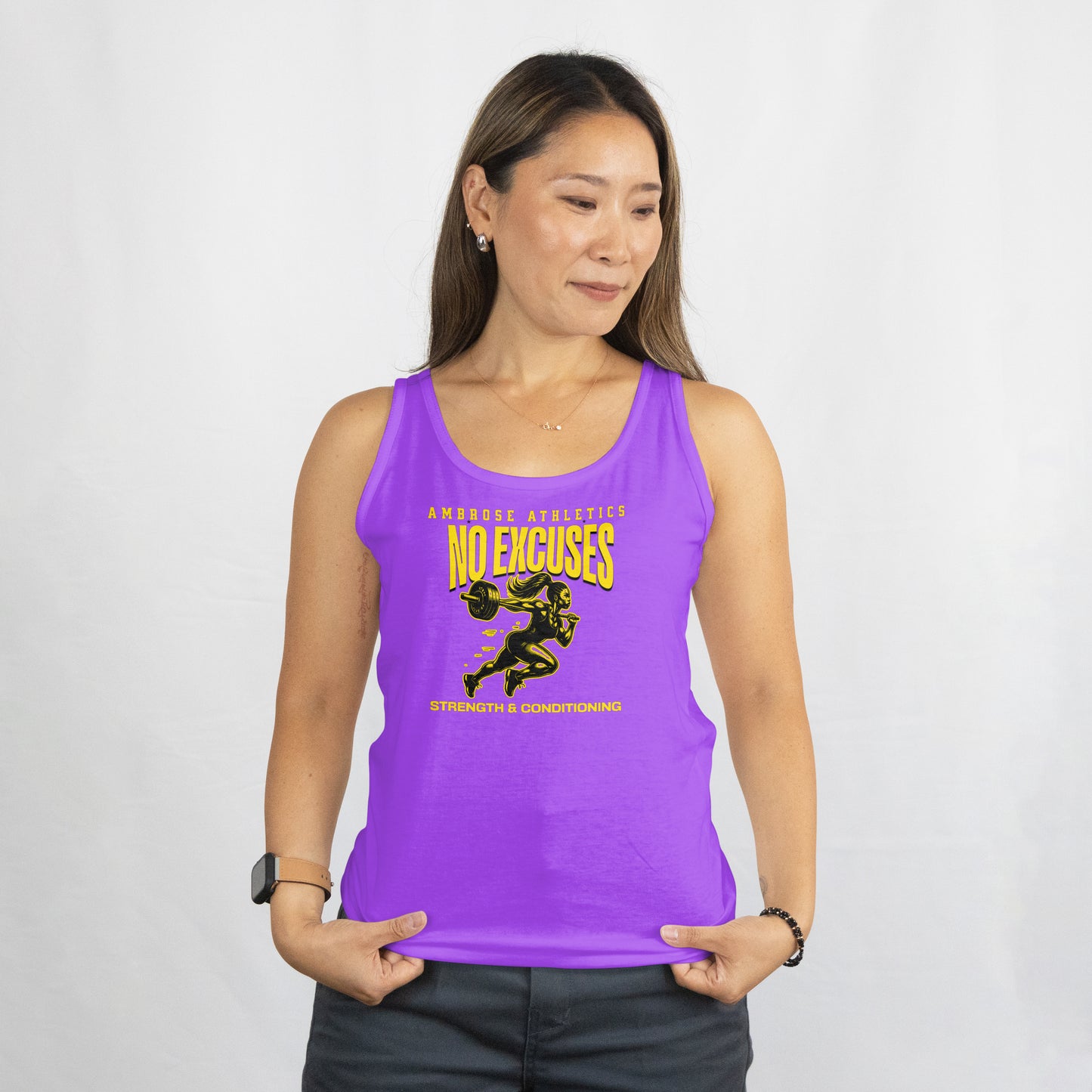 Ambrose Athletics Women's Solid Racerback Tank Top