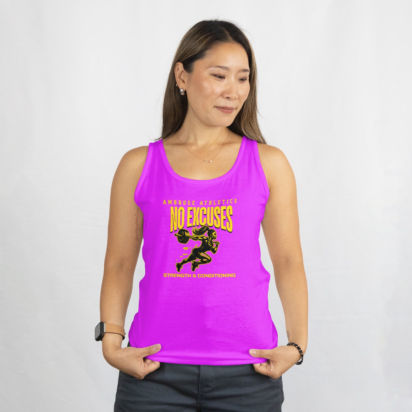 Ambrose Athletics Women's Solid Racerback Tank Top
