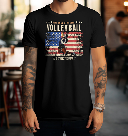 Ambrose Athletics Volleyball “We Are The People” USA Unisex T-Shirt